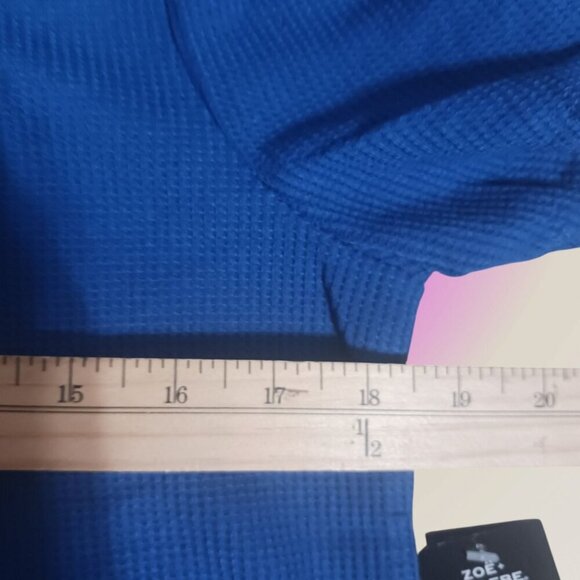 Zoe + Phoebe Women Waffle Knit -shirt size Small - Picture 5 of 9